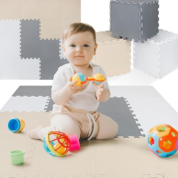 ToyVelt Foam Puzzle Floor Mat for Kids β Interlocking Play Mat with Colors β Educational Large Puzzle Foam Floor Tiles for Crawling, Playroom, Play Area, Baby Nursery