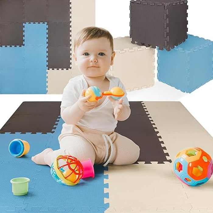 ToyVelt Foam Puzzle Floor Mat for Kids β Interlocking Play Mat with Colors β Educational Large Puzzle Foam Floor Tiles for Crawling, Playroom, Play Area, Baby Nursery