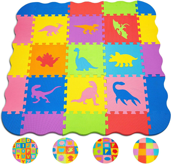 ToyVelt Foam Puzzle Floor Mat for Kids – Dinosaur