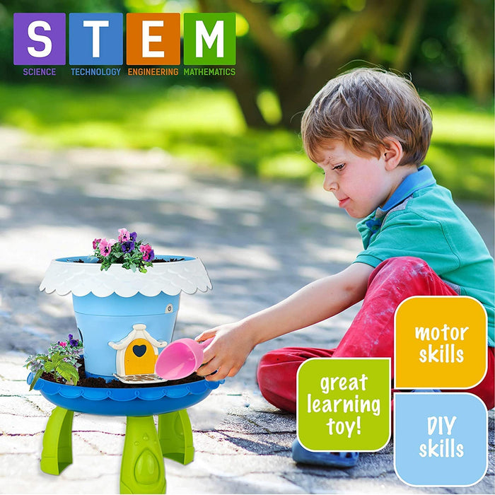 ToyVelt Fairy Garden Kit for Kids - Grow Your Own Fairy House with Soil and Seeds Plus 15 Exciting Accerioeroies with Music and Lights - The Best Fairy Garden Kit for Boys and Girls Ages 4 and up