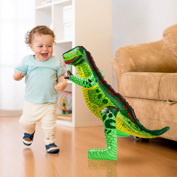GoSlaz Inflatable Dinosaur - Colorful Blow Up Dinosaur Trex for Adults & Kids