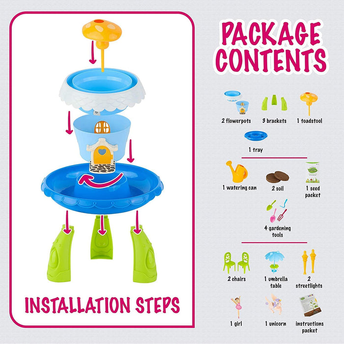 ToyVelt Fairy Garden Kit for Kids - Grow Your Own Fairy House with Soil and Seeds Plus 15 Exciting Accerioeroies with Music and Lights - The Best Fairy Garden Kit for Boys and Girls Ages 4 and up