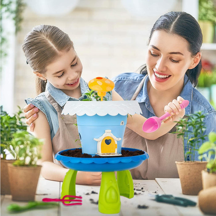 ToyVelt Fairy Garden Kit for Kids - Grow Your Own Fairy House with Soil and Seeds Plus 15 Exciting Accerioeroies with Music and Lights - The Best Fairy Garden Kit for Boys and Girls Ages 4 and up