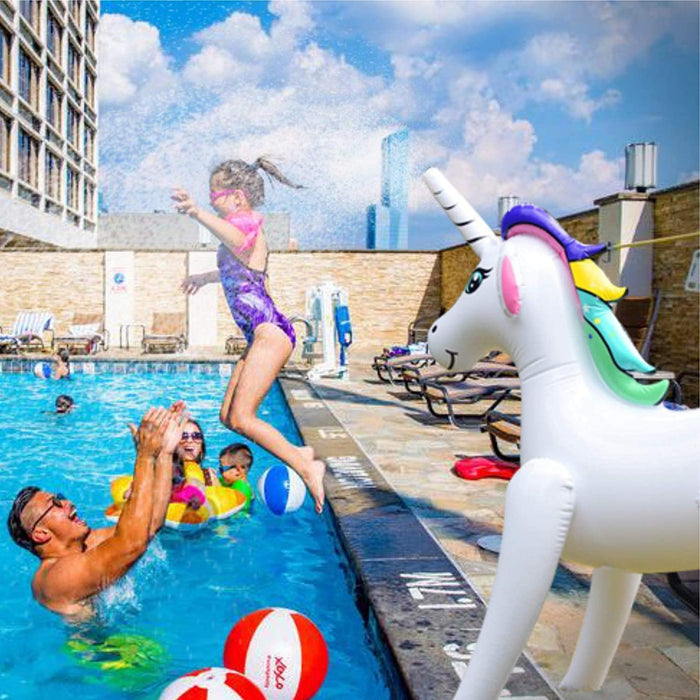 GoSlaz Inflatable Unicorn Sprinkler, Large Yard and Lawn Kids Sprinkler for Outside, The Best Summer Outdoor Water Toys for Kids