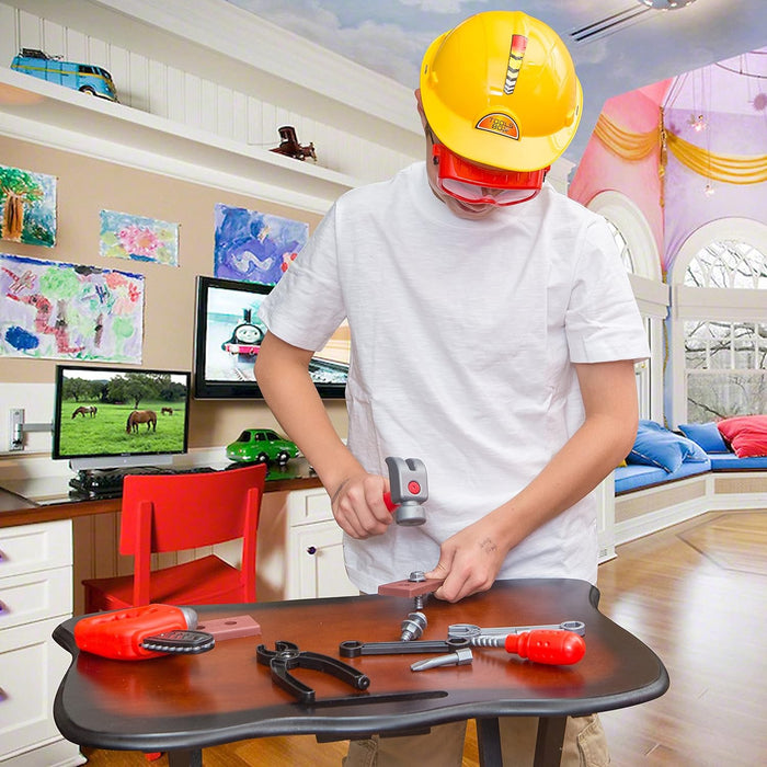 Kids Toy Tool Set Construction Party Supplies Plastic Pretend Play Accessory for Boys Best Gift for Your Children Ages 3,4,5,6,-10 Years Old…