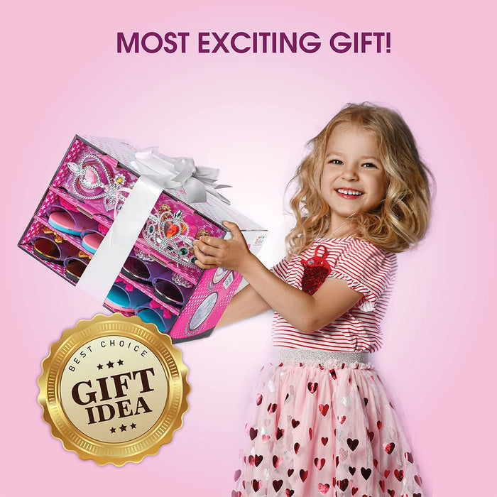 toyvelt princess dress up Buy Toyvelt Princess Dress Up Shoes and Jewelry Boutique - Pretend Play for Little Girls Set Incl 4 Pairs Princess Shoes and Lots of Accessories
