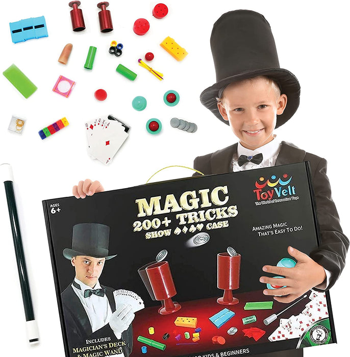 ToyVelt Magic Tricks Magic Set - Kids Magic Kit for Beginners with Over 200 Tricks and Instructions - Hours of Fun and Learning - for Boys and Girls Ages 5, 6,7 and Up